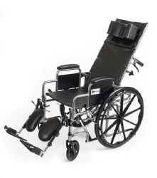 Foldable Reclining Manual Wheelchair with Neck Support by Medacure